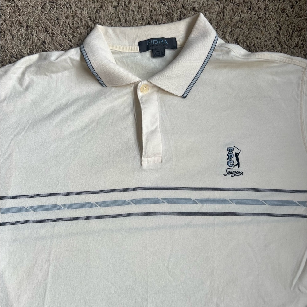 Vintage Golf Polo Shirt Large TPC Sawgrass Club Florida Pete Dye Fidra Ashworth